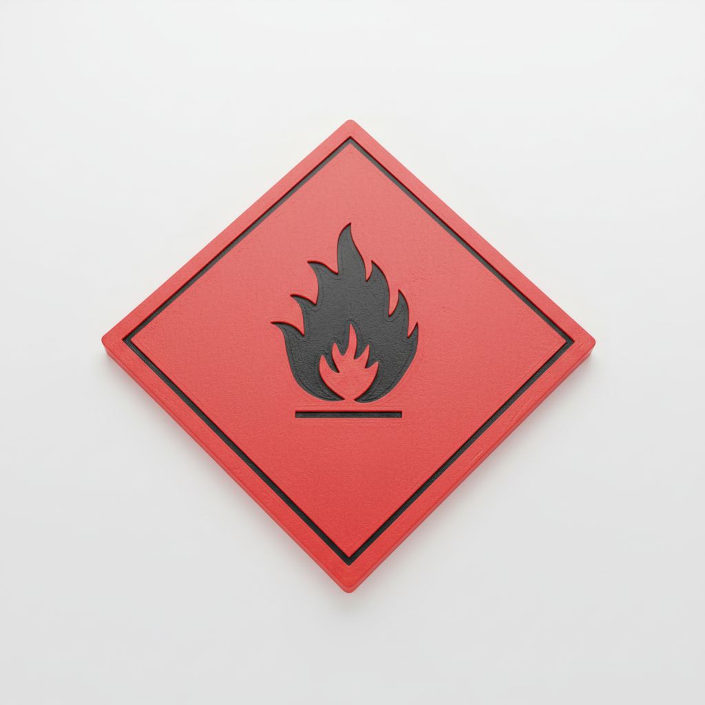 Hazard Warning Sign free 3D printable STL