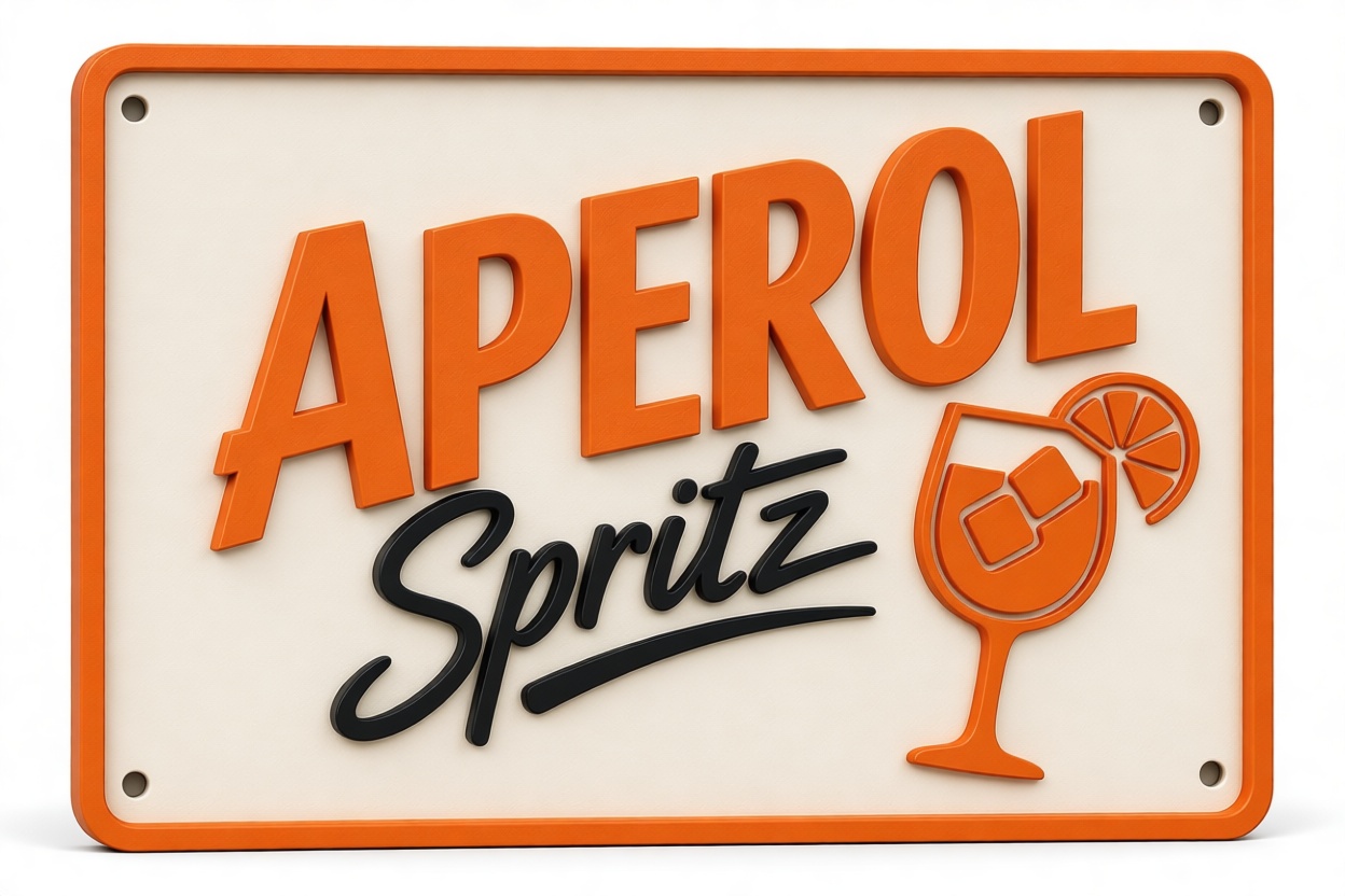 Aperol Spritz Sign free 3D printable STL
