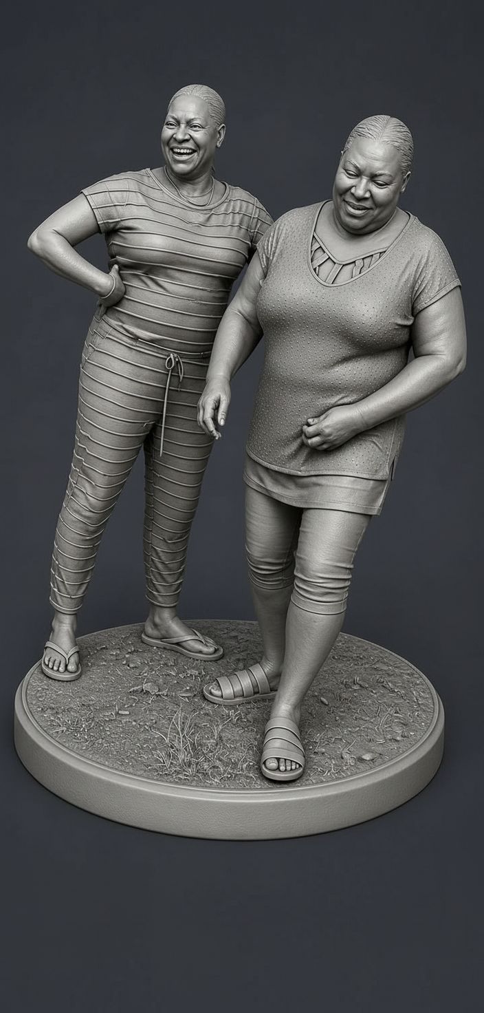 Two Women Figurine free 3D printable STL