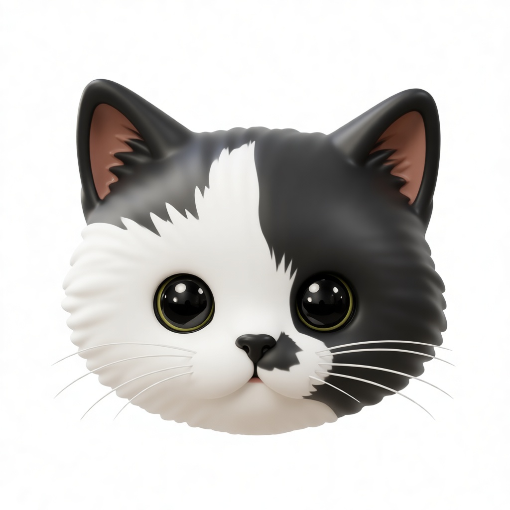 Tuxedo Cat Head Figurine free 3D printable STL