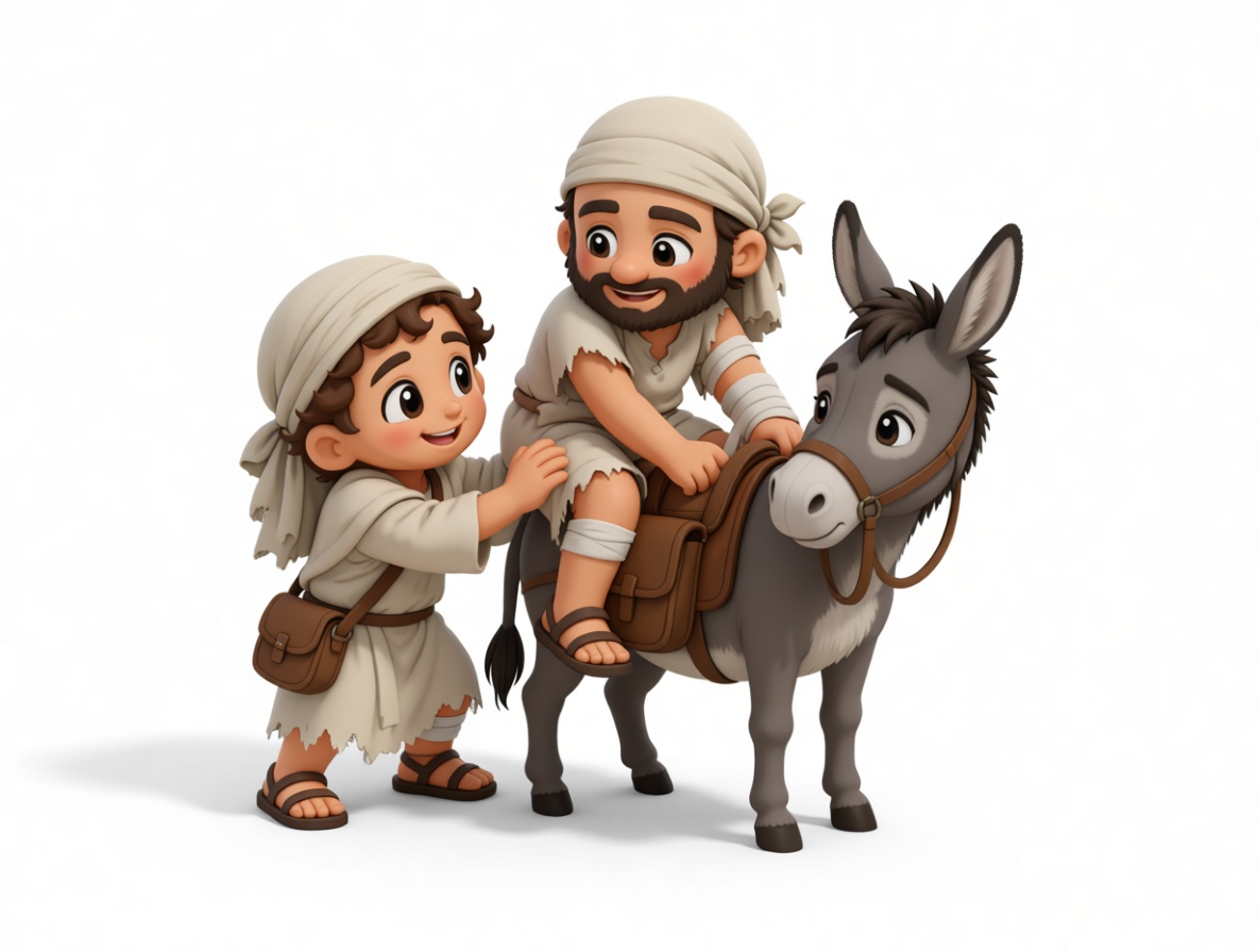 Biblical Donkey Ride Figurine free 3D printable STL