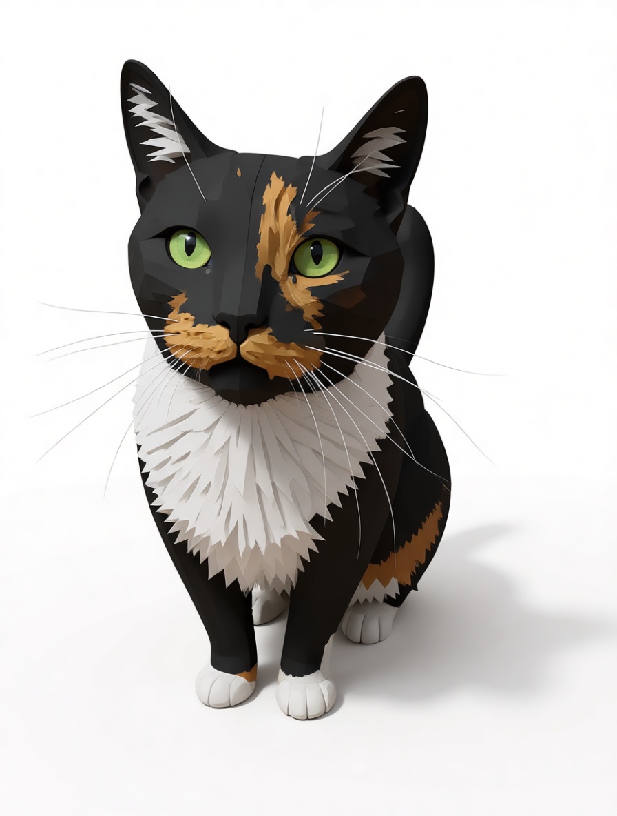 Calico Cat Figurine free 3D printable STL
