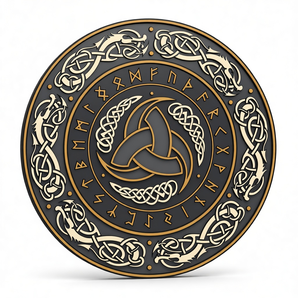 Viking Shield Emblem free 3D printable STL
