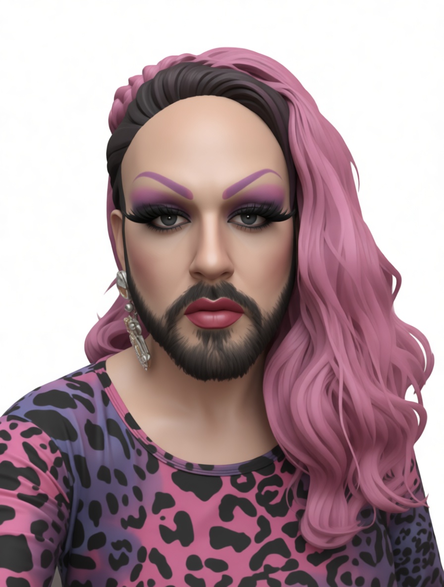 Bearded Drag Queen Bust free 3D printable STL
