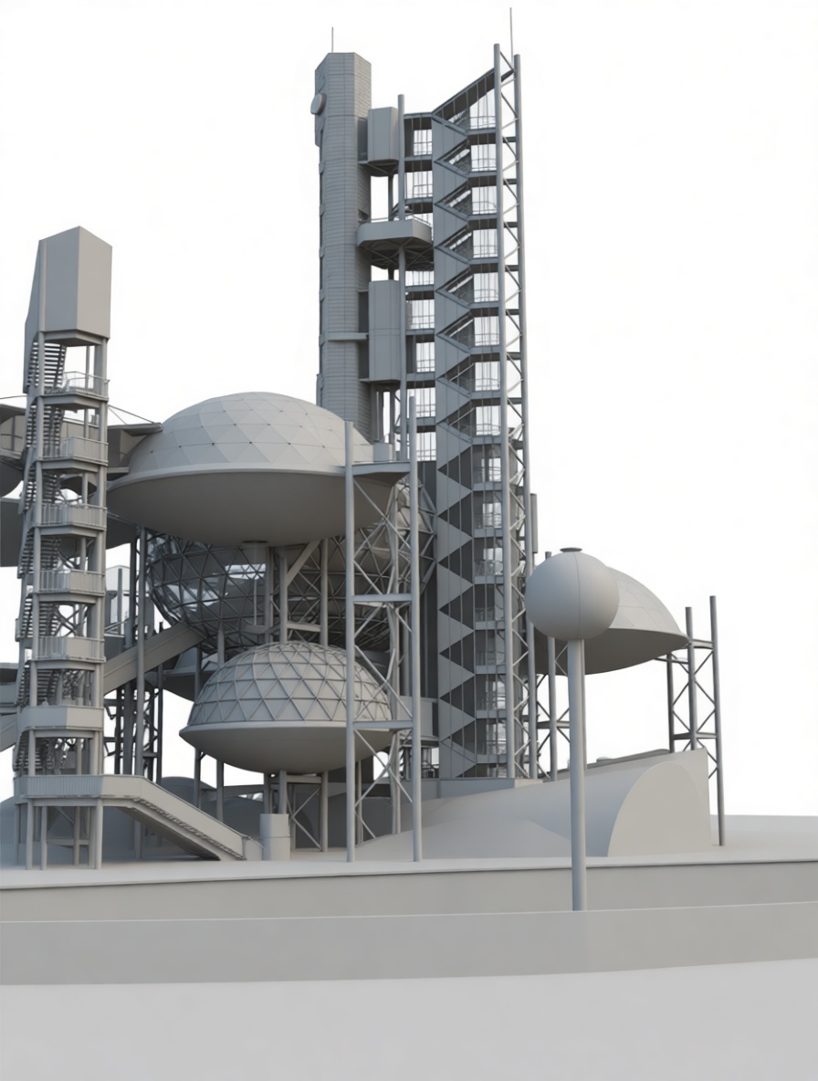 Space Launch Complex Model free 3D printable STL