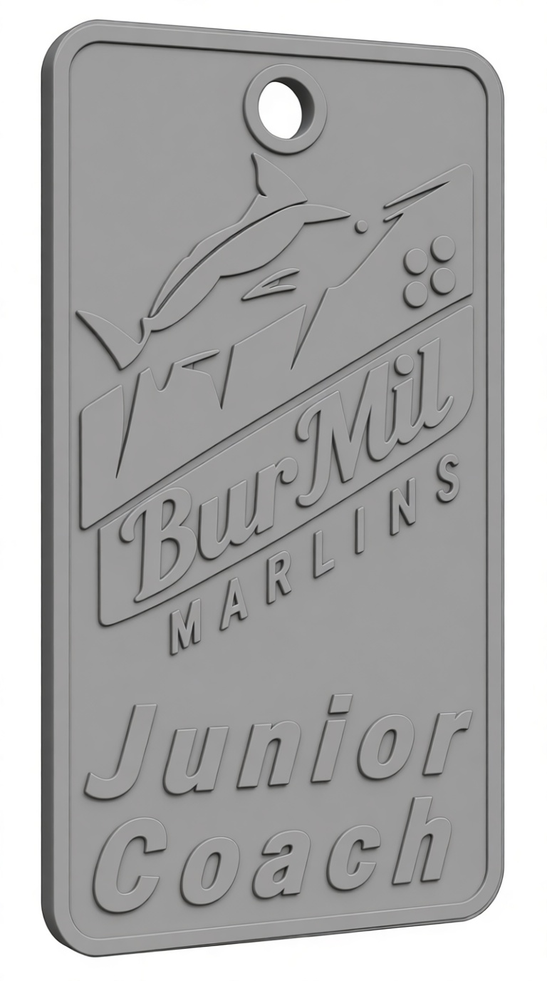 BurMil Marlins Keychain Tag free 3D printable STL