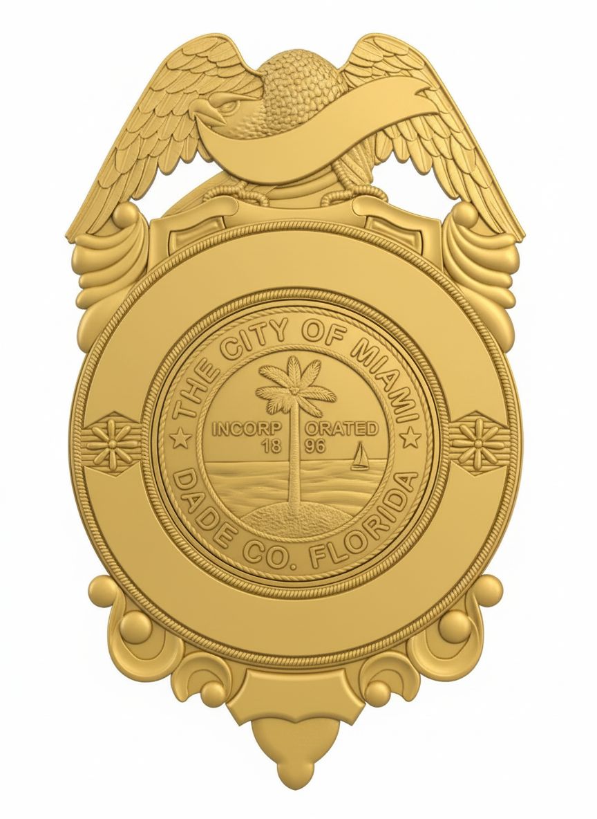 Miami Dade Police Badge free 3D printable STL