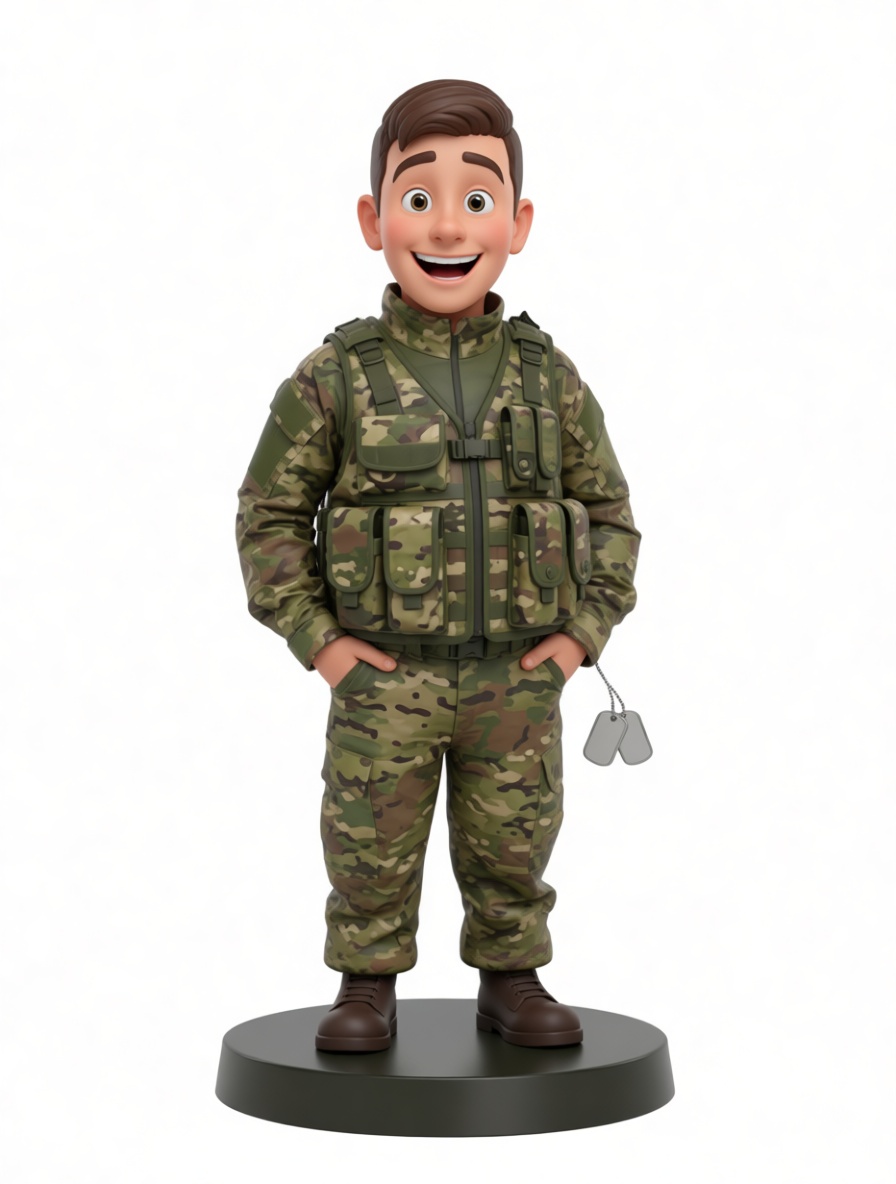 Cartoon Soldier Figurine free 3D printable STL