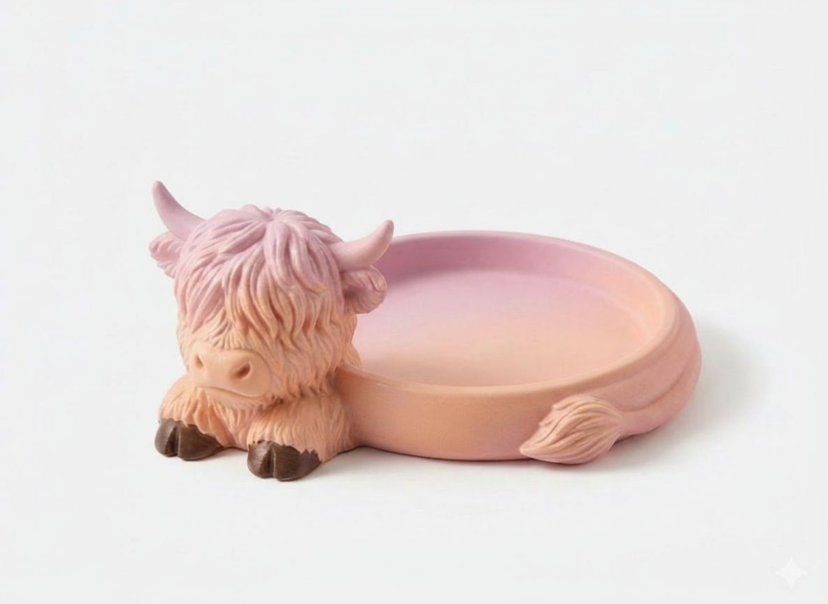 Highland Cow Tray free 3D printable STL
