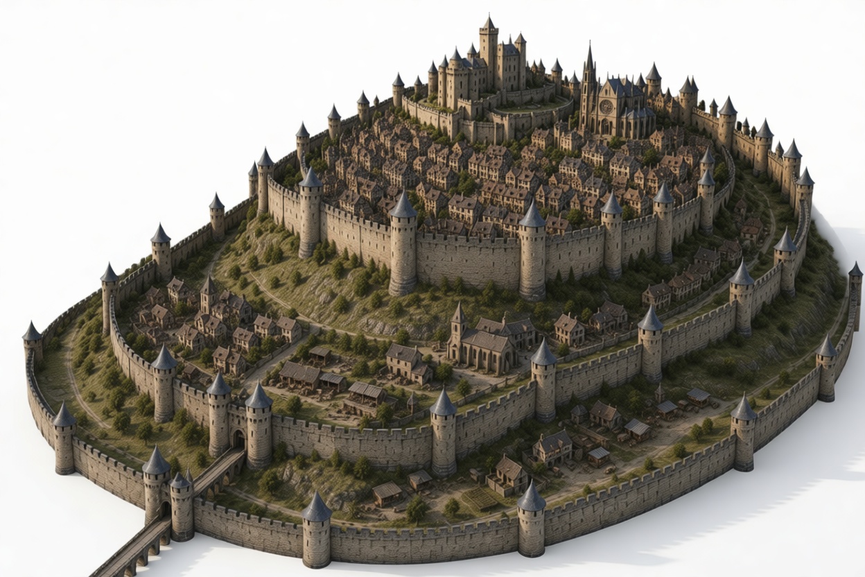 Medieval Castle Model free 3D printable STL
