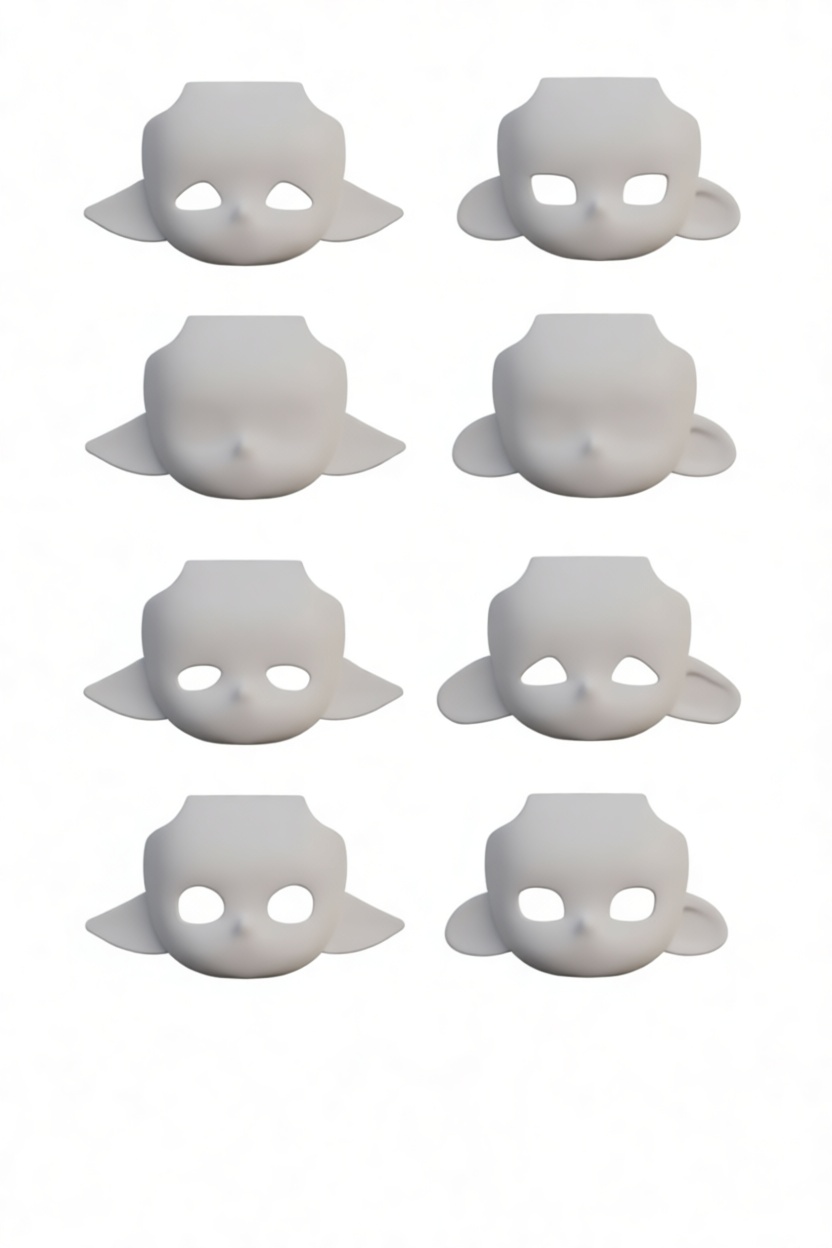 Goblin Face Mask Set free 3D printable STL