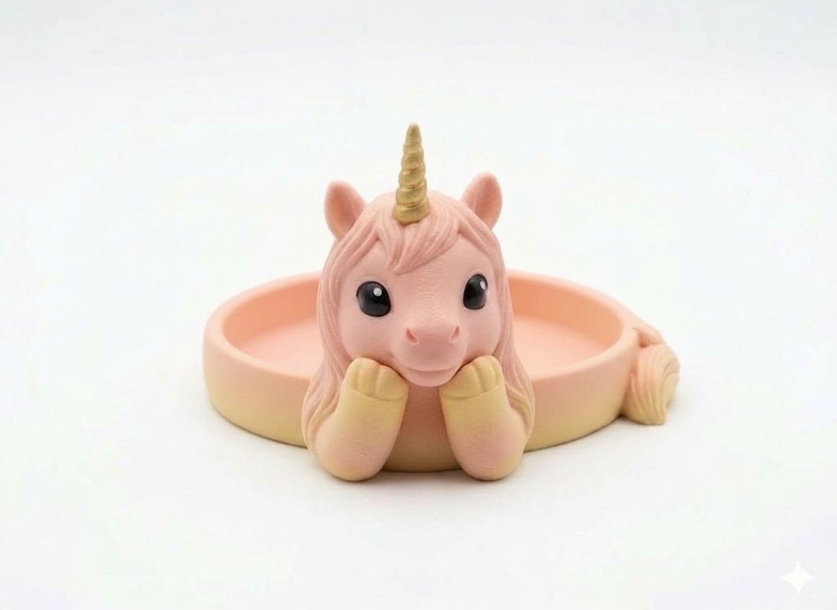 Unicorn Trinket Dish free 3D printable STL
