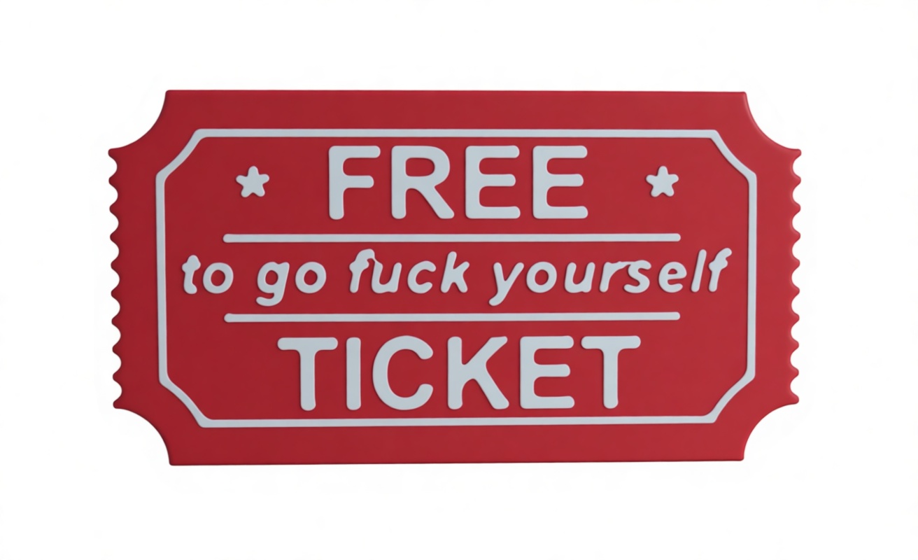 Free Ticket Sign free 3D printable STL