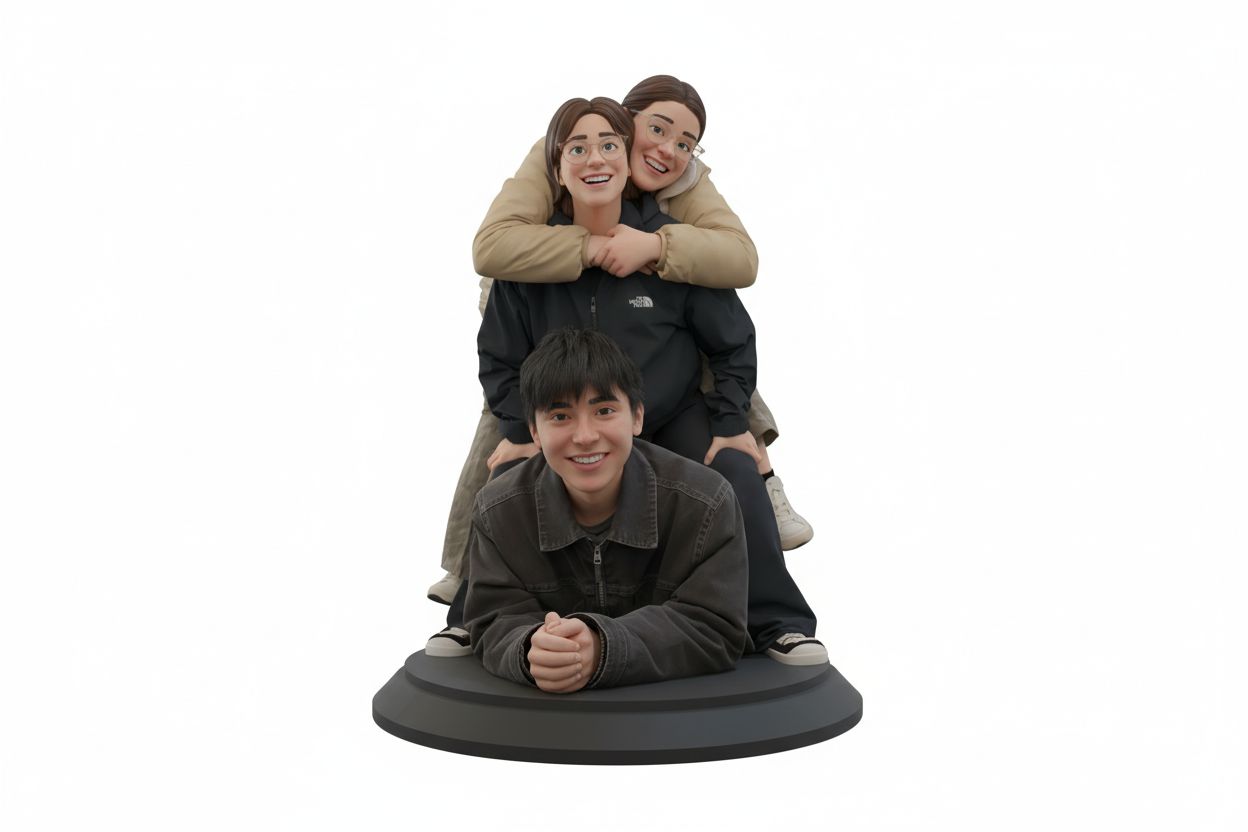 Group Friends Figurine free 3D printable STL
