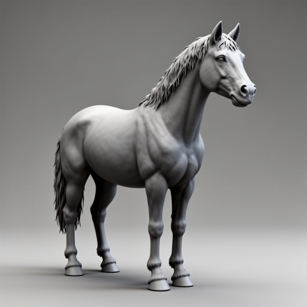 Realistic Horse Figurine free 3D printable STL