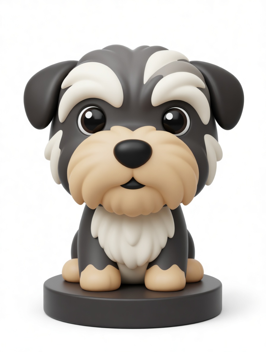Schnauzer Dog Figurine free 3D printable STL
