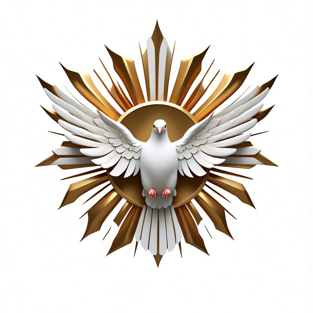 White Dove Emblem free 3D printable STL