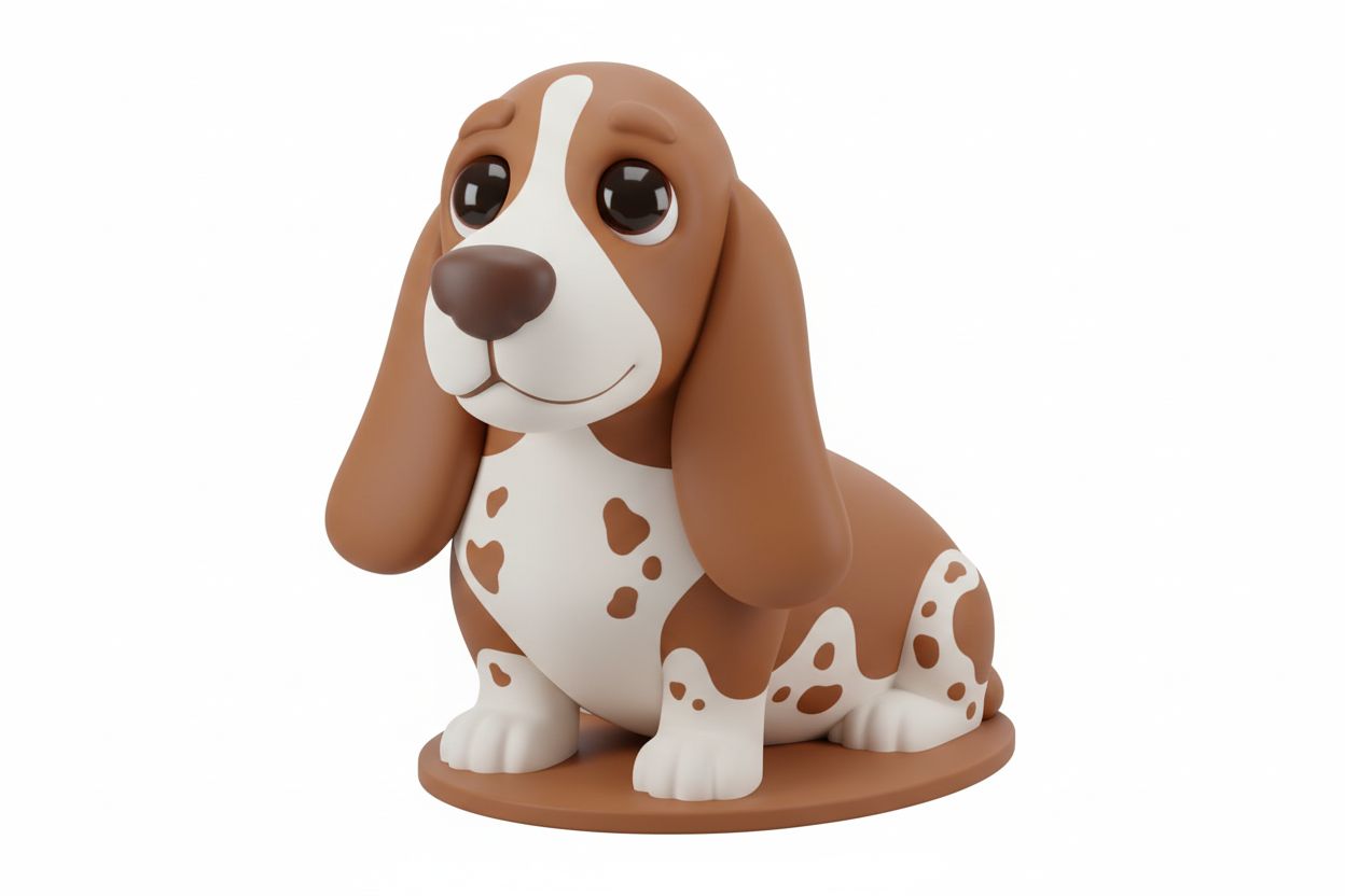 Basset Hound Figurine free 3D printable STL