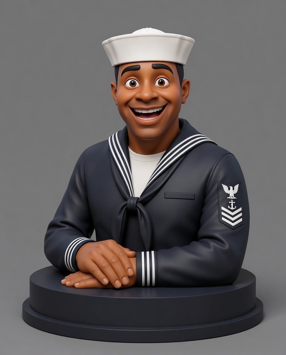US Navy Sailor Bust free 3D printable STL