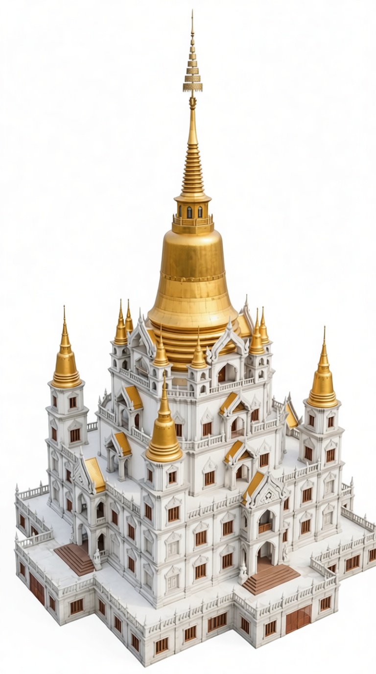 Wat Paknam Phasi Charoen Model free 3D printable STL