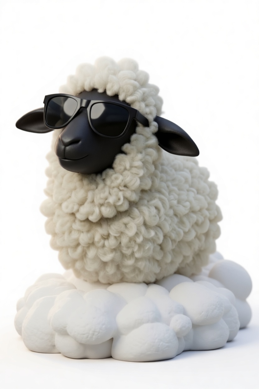 Cool Sheep Figurine free 3D printable STL