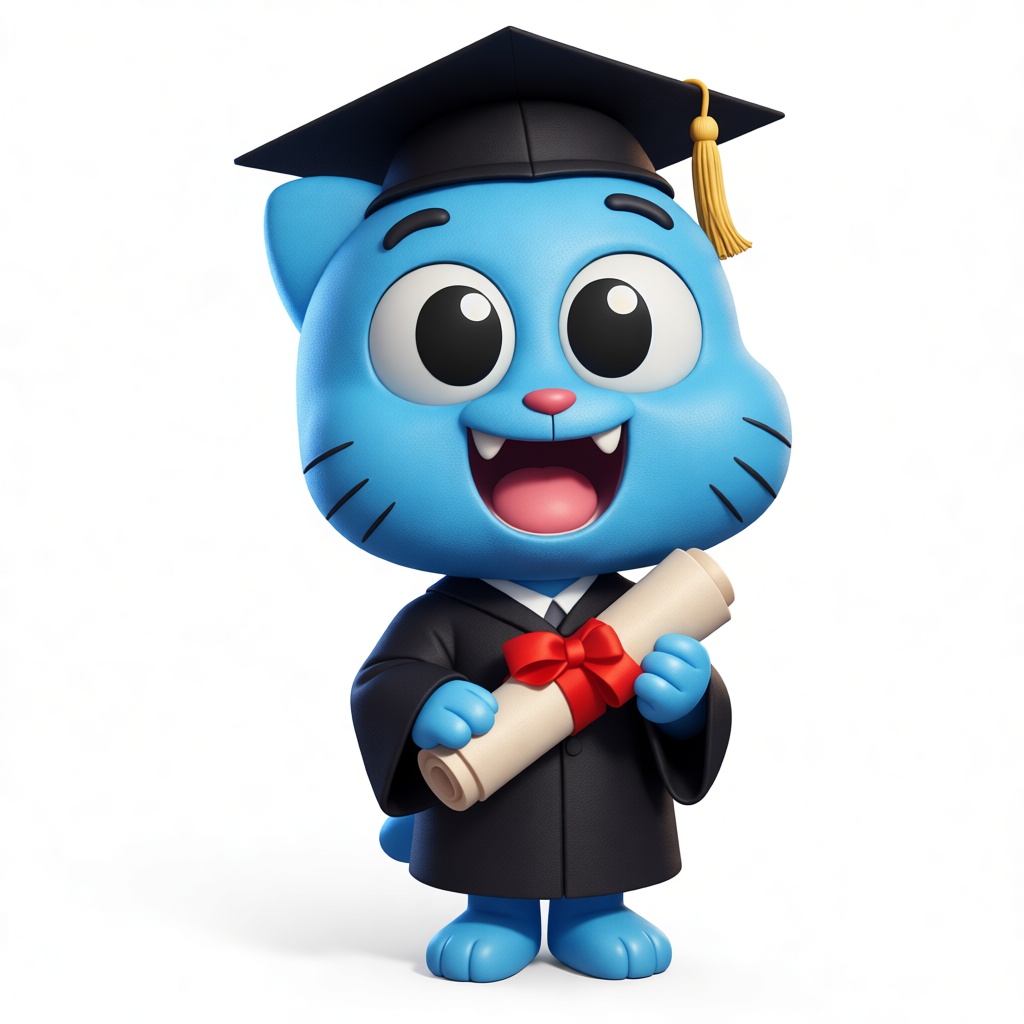 Graduate Cat Figurine free 3D printable STL