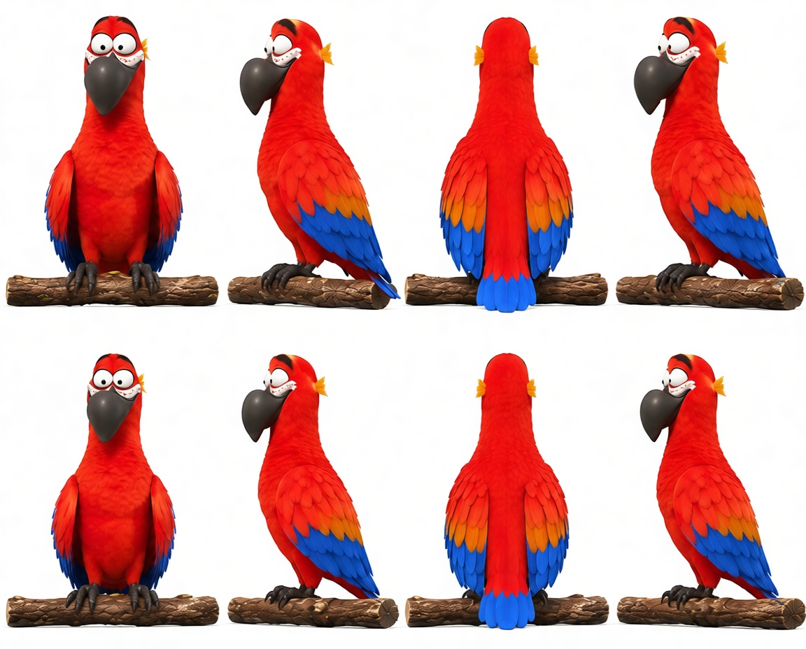 Blu Macaw Parrot Figurine free 3D printable STL
