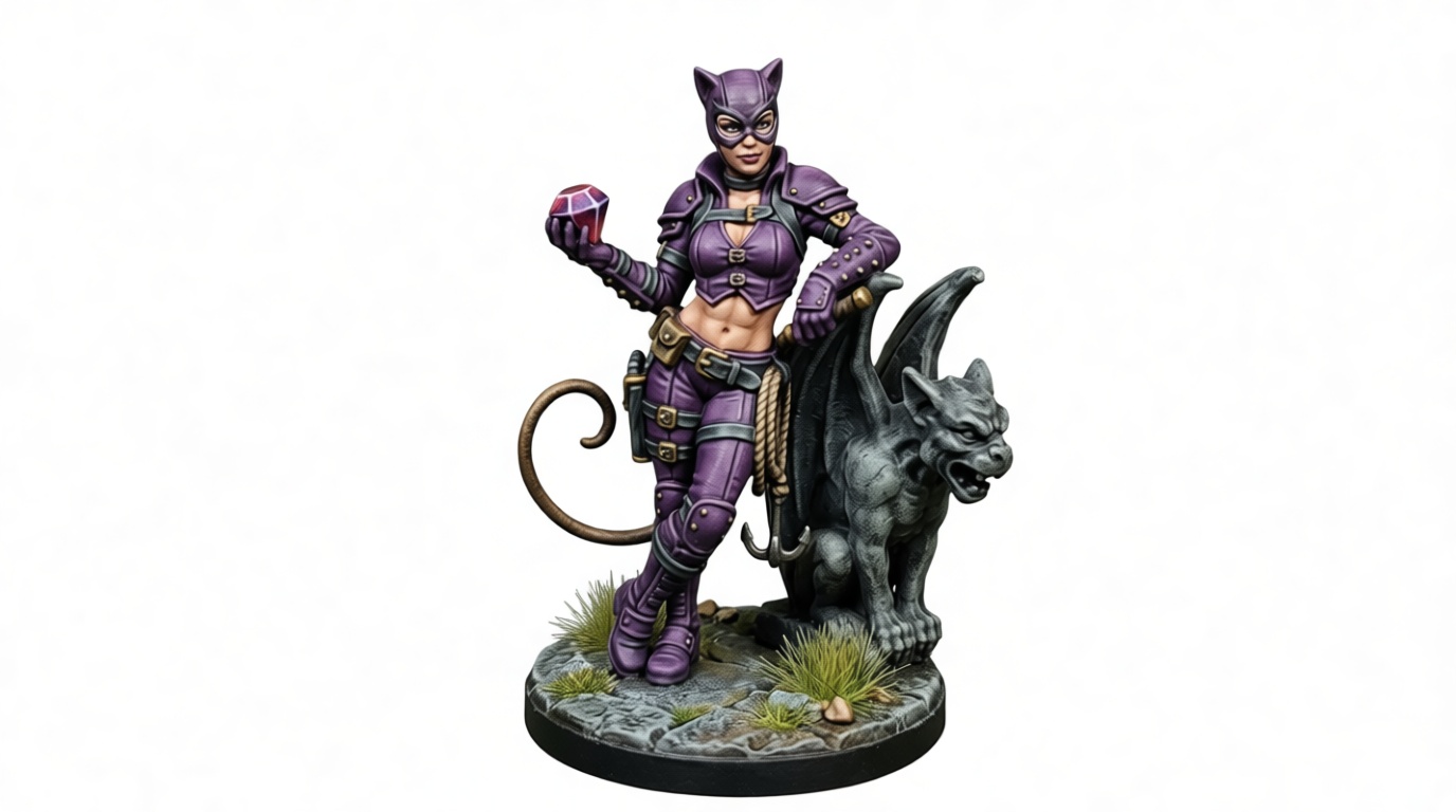 Catwoman Figurine free 3D printable STL