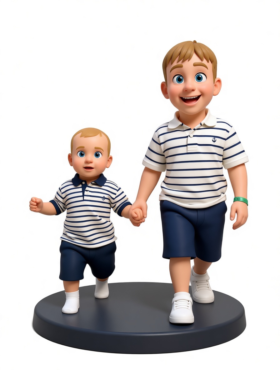 Two Boys Figurine free 3D printable STL