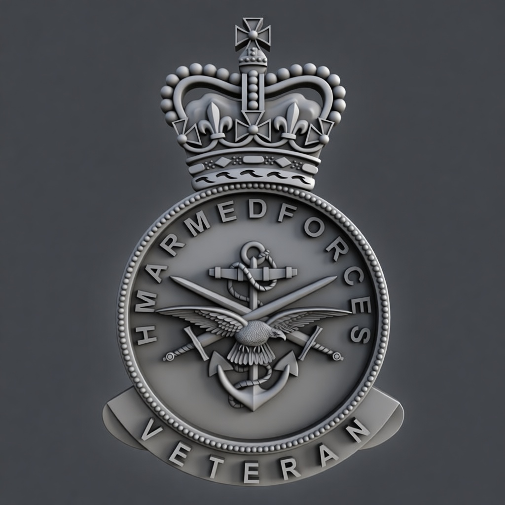 Armed Forces Veteran Emblem free 3D printable STL