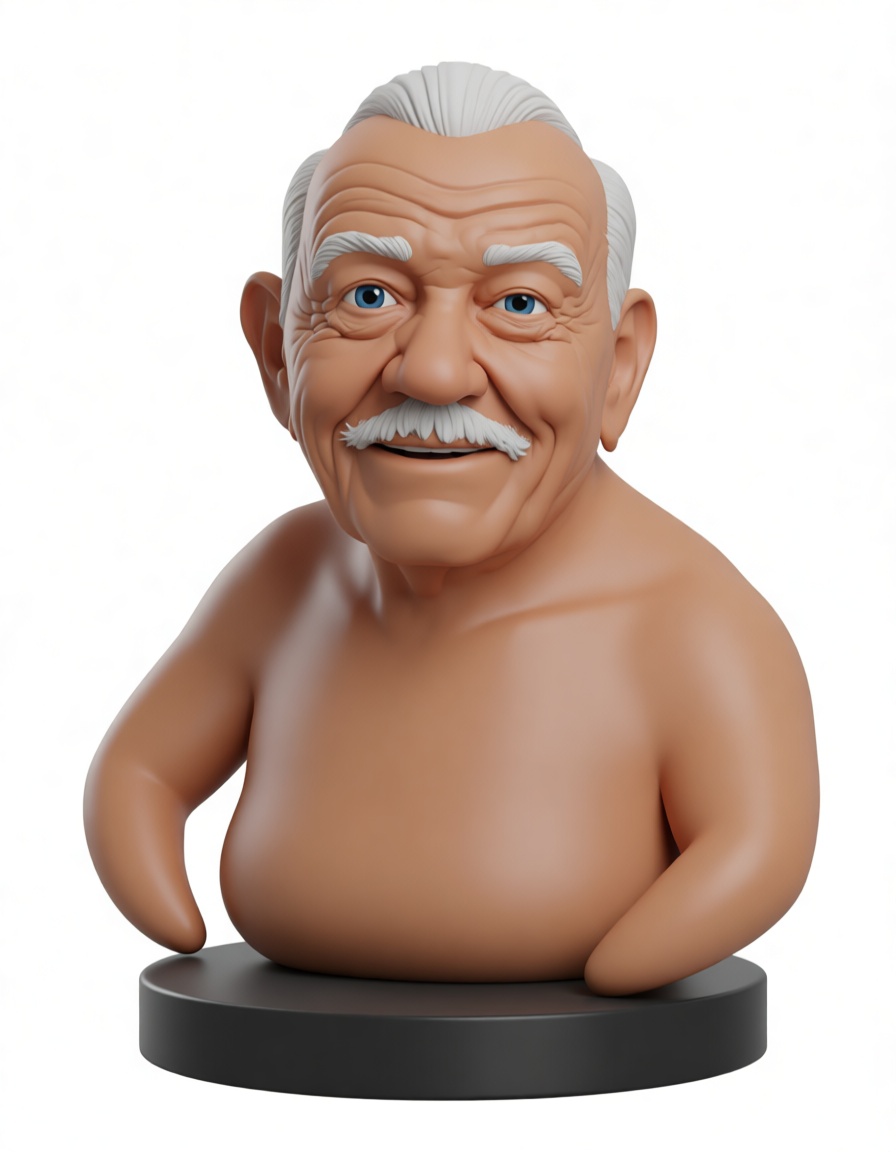 Elderly Man Bust free 3D printable STL