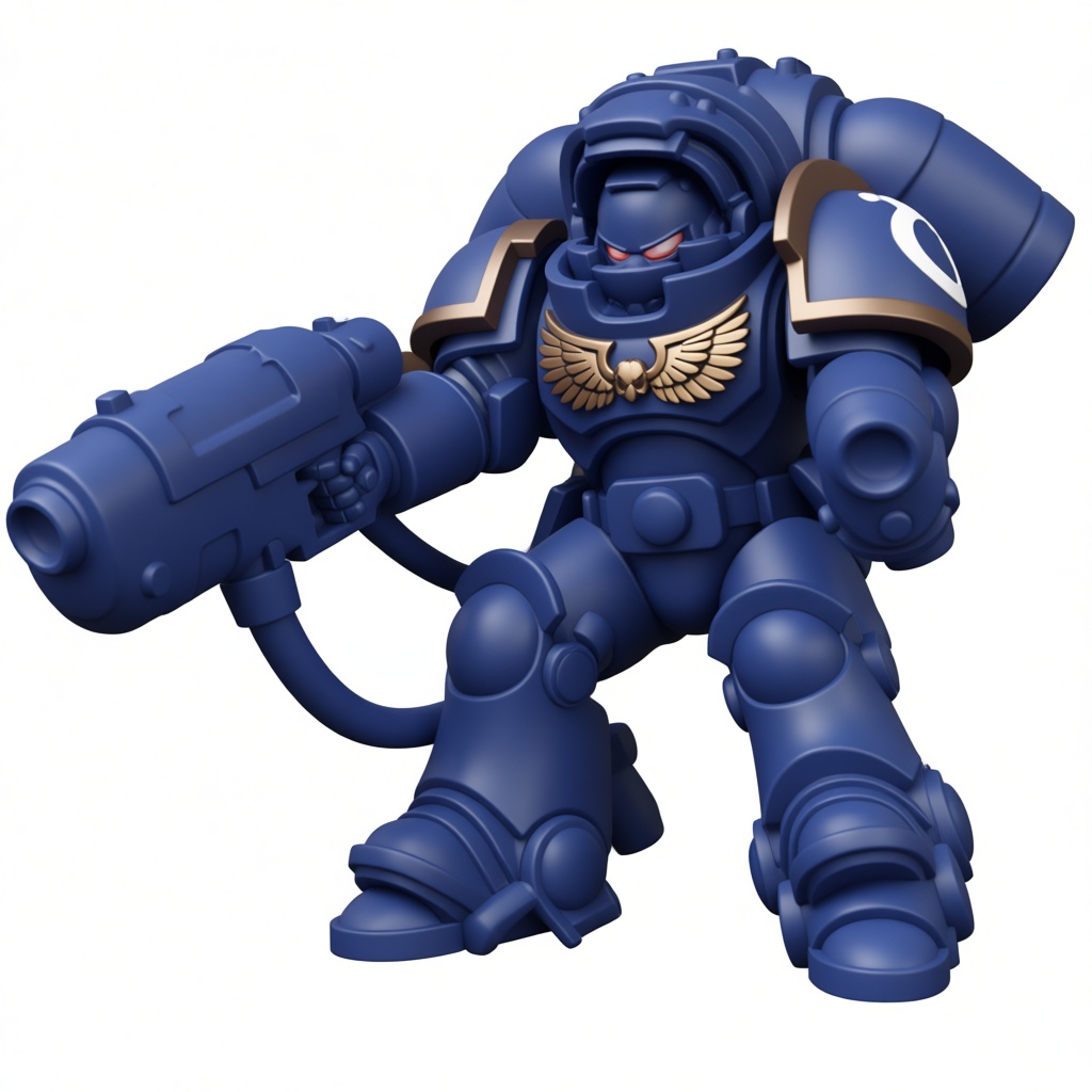 Ultramarine Space Marine Figurine free 3D printable STL