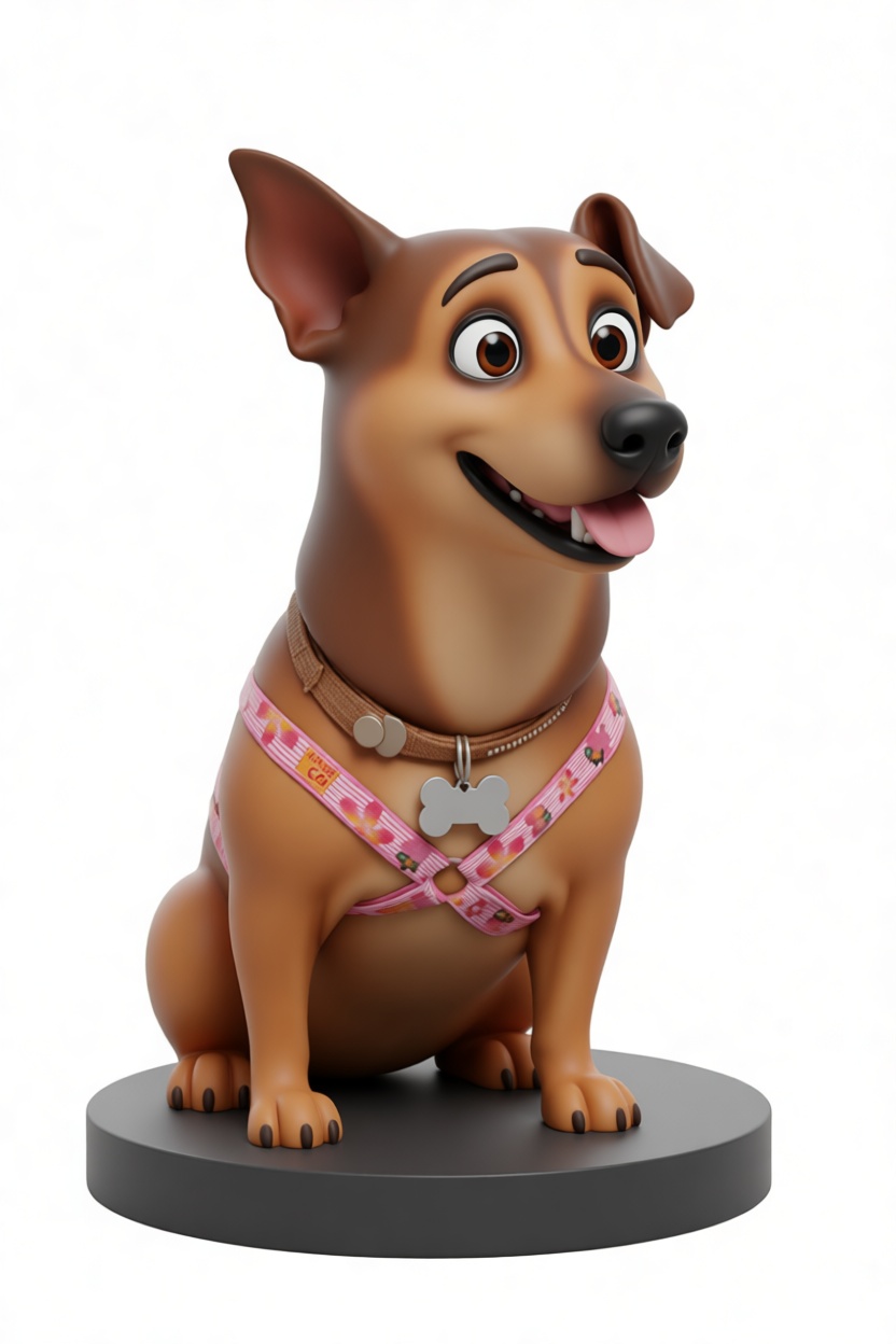 Happy Dog Figurine - Free 3D Printable STL File