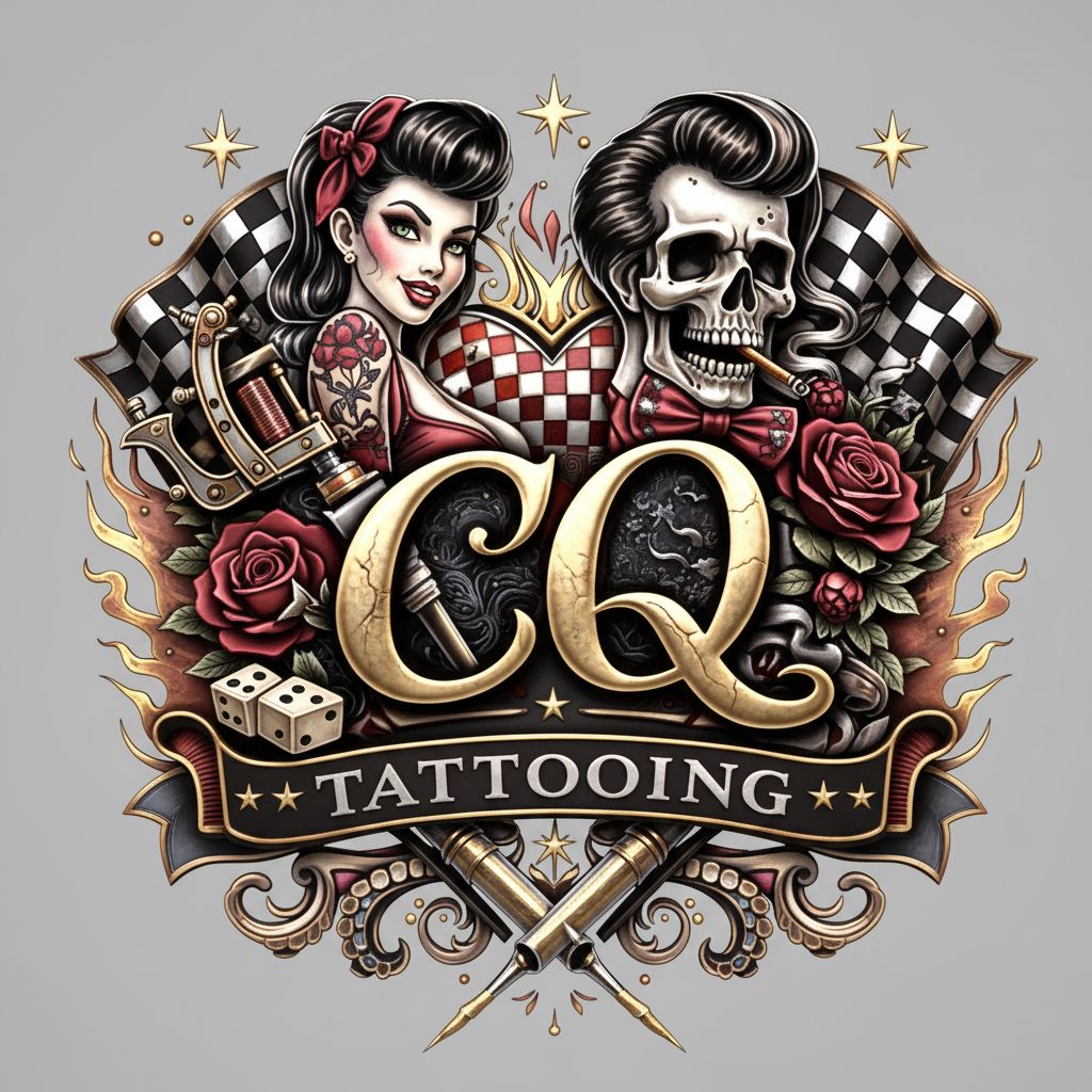 Rockabilly Tattoo Emblem free 3D printable STL