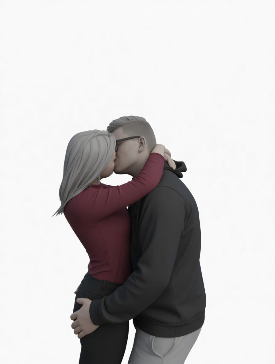 Kissing Couple Figurine free 3D printable STL