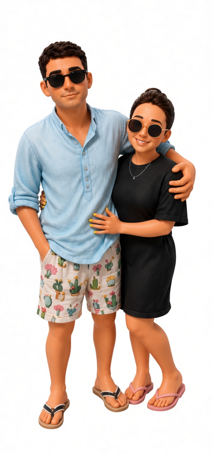 Couple Summer Figurine free 3D printable STL