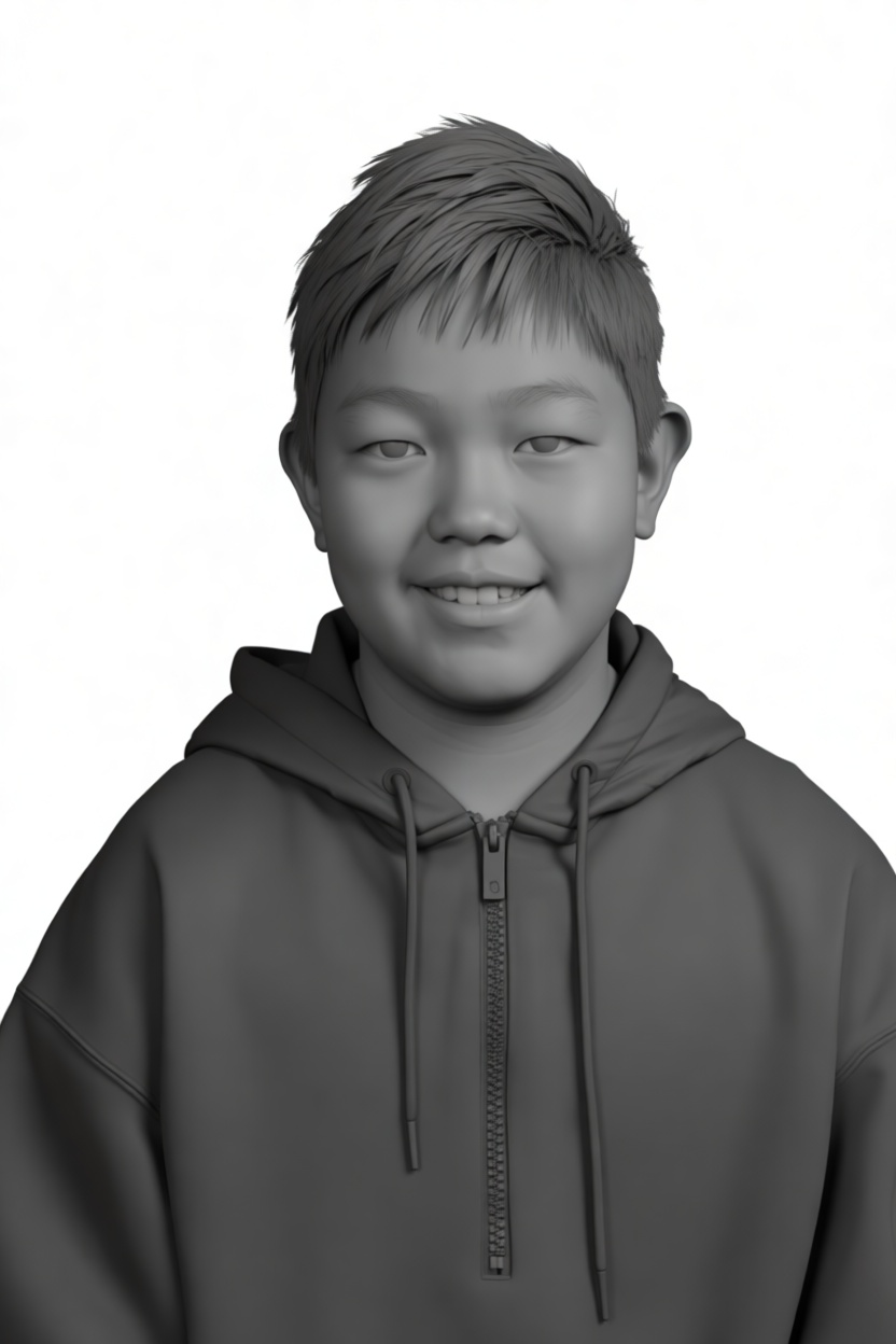 Smiling Boy Bust free 3D printable STL