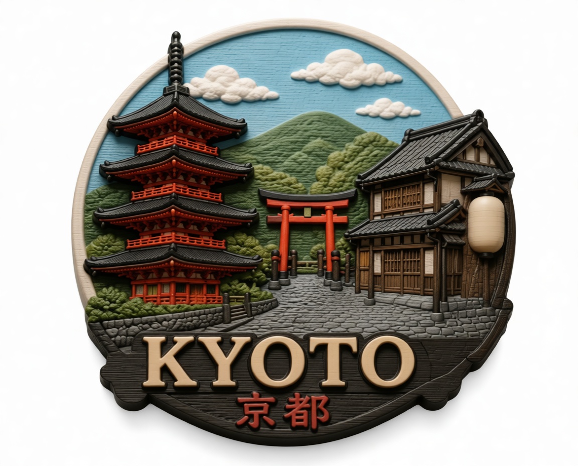 Kyoto Scenic Plaque free 3D printable STL