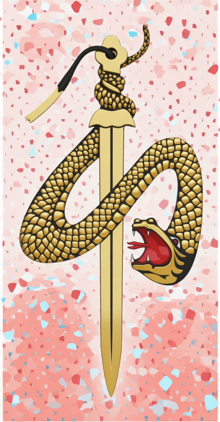 Snake and Dagger Emblem free 3D printable STL
