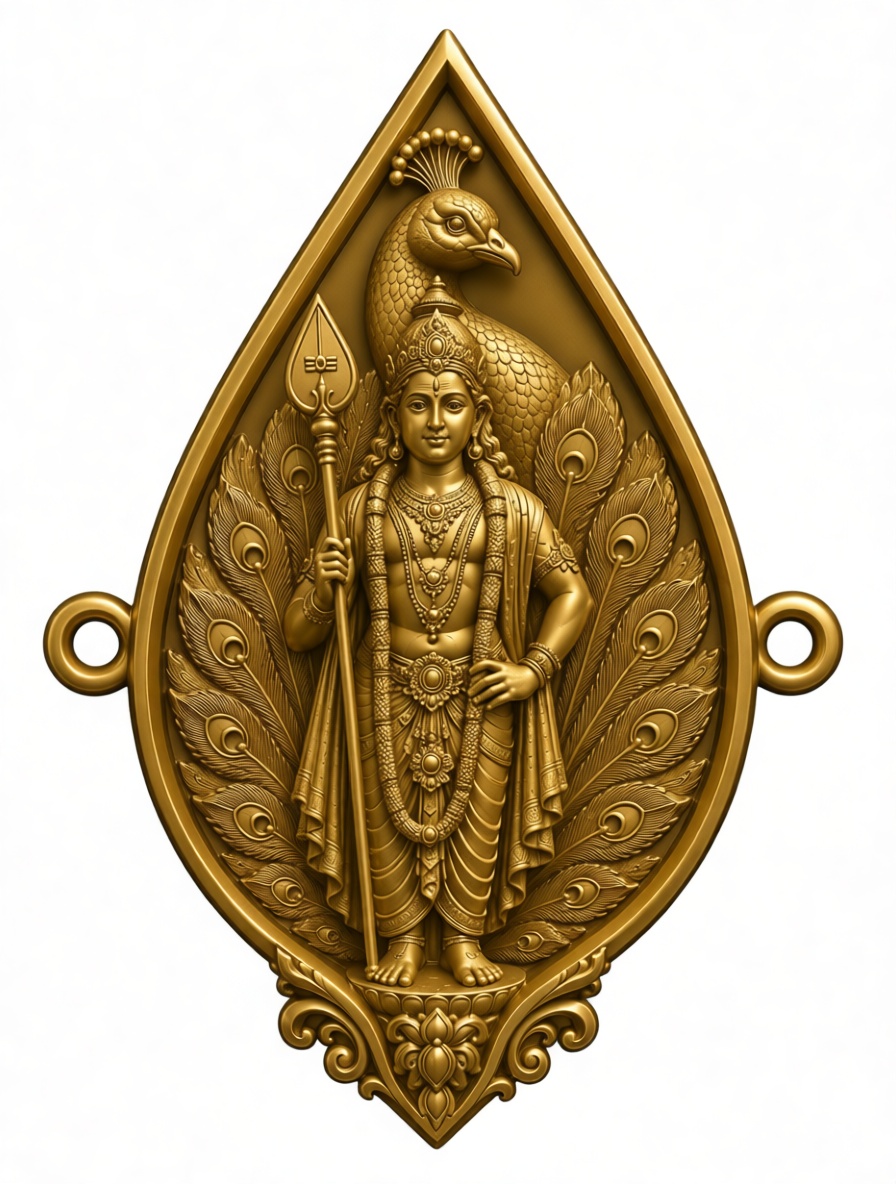 Murugan Pendant Sculpture free 3D printable STL