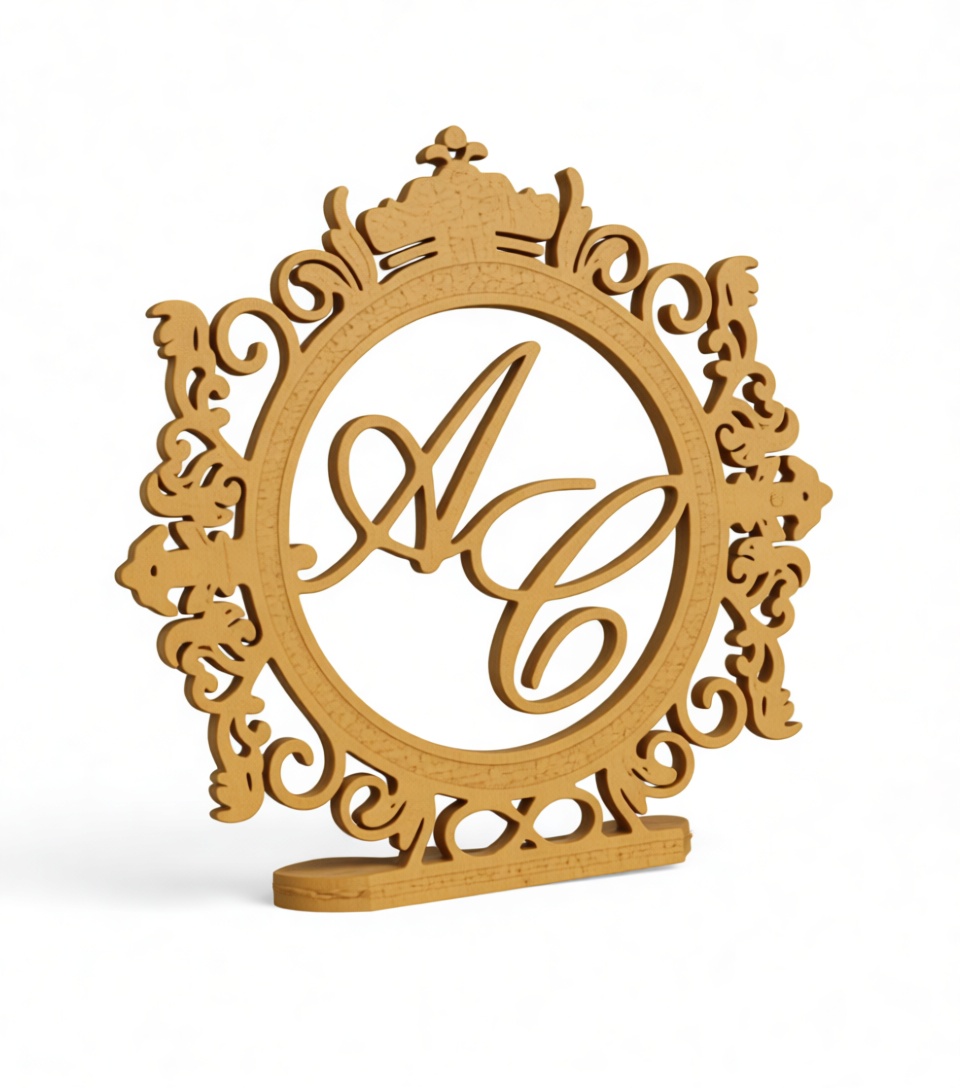 Monogram AC Ornament free 3D printable STL