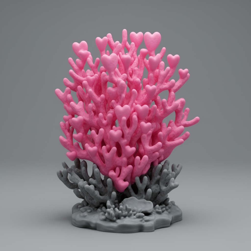 Pink Coral Reef Sculpture free 3D printable STL