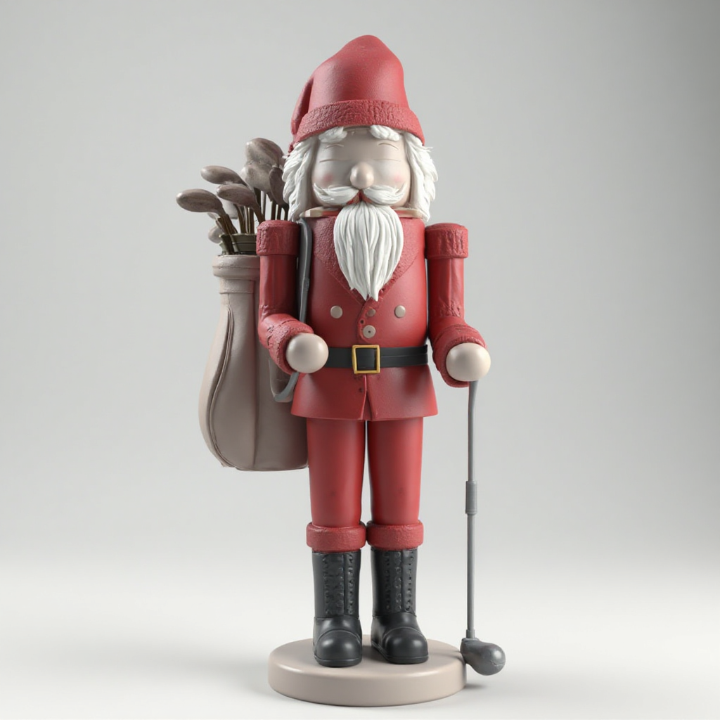 Santa Golfing Nutcracker Figurine free 3D printable STL