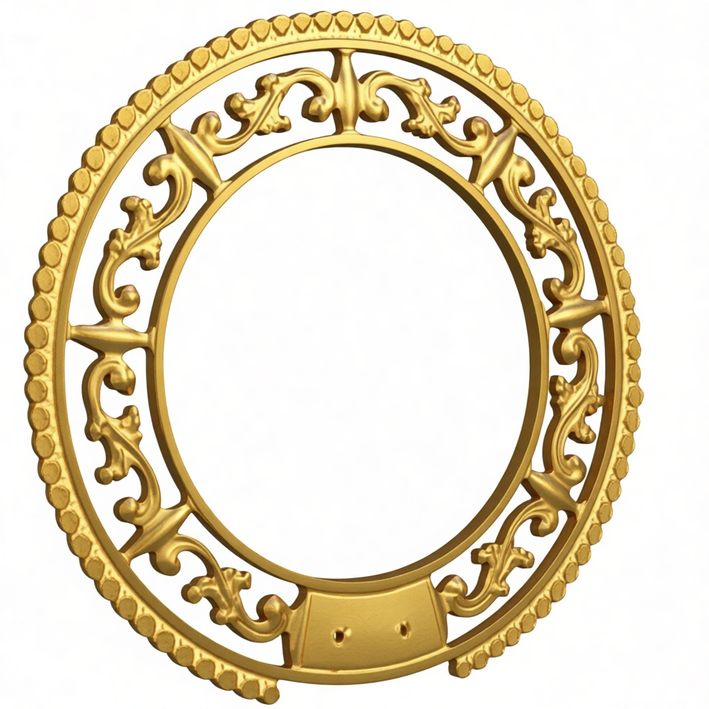 Ornate Round Frame free 3D printable STL