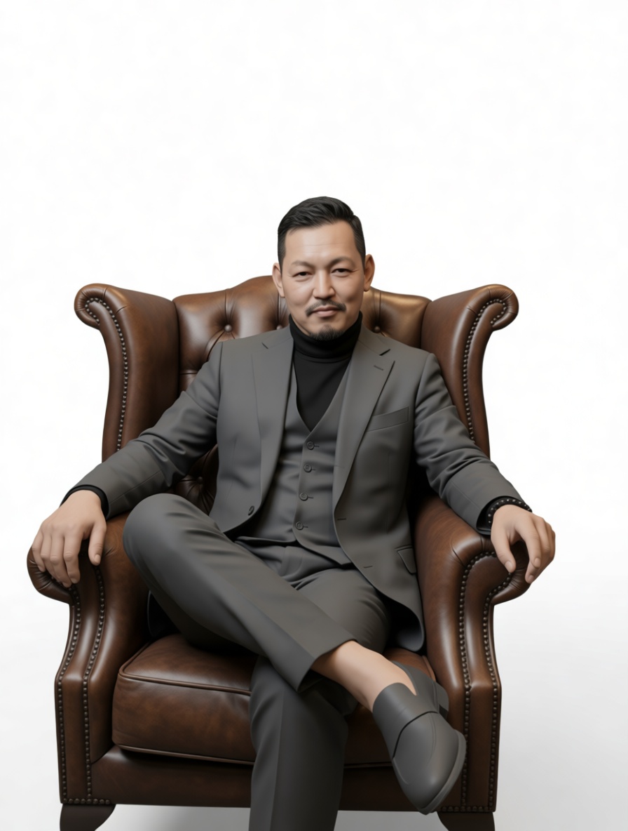 Seated Asian Man Figurine free 3D printable STL