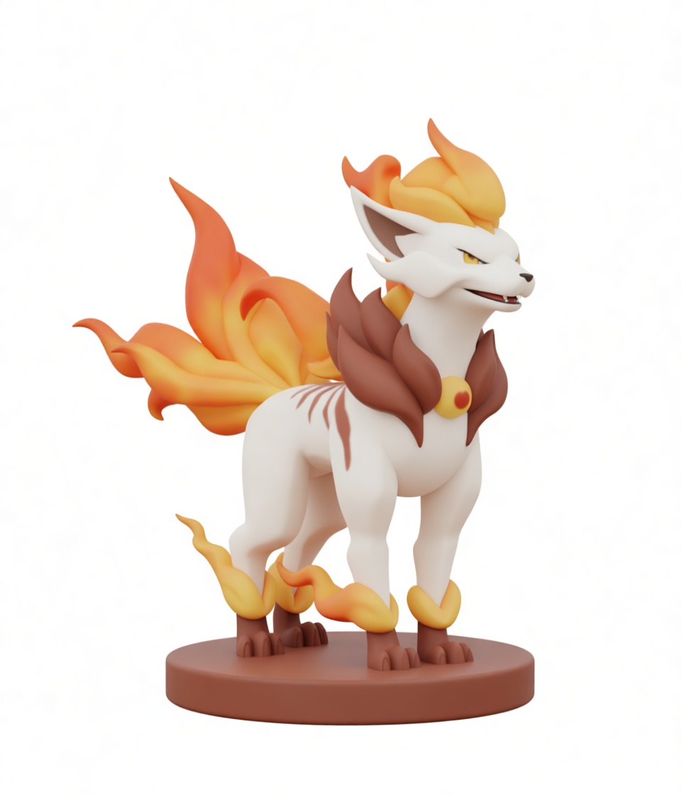 Arcanine Figurine free 3D printable STL