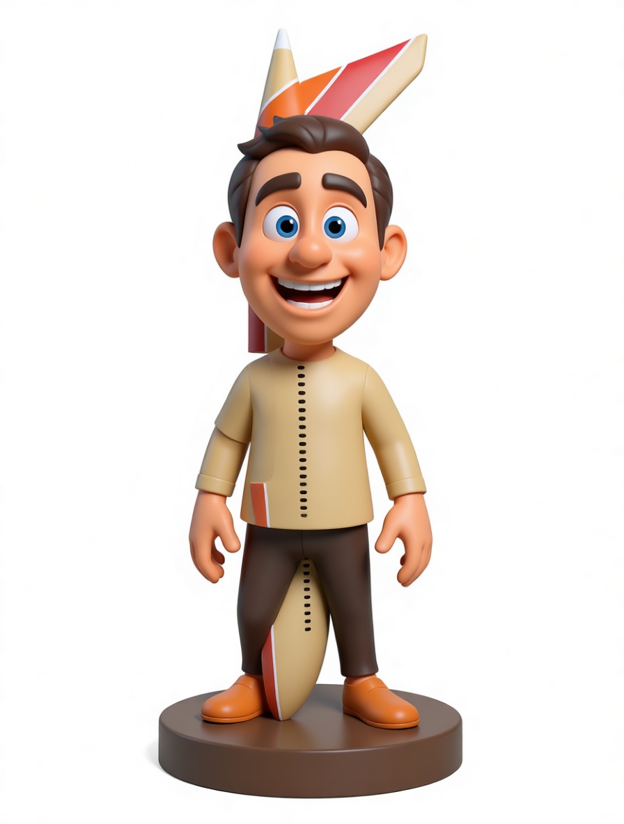 Smiling Surfer Figurine free 3D printable STL