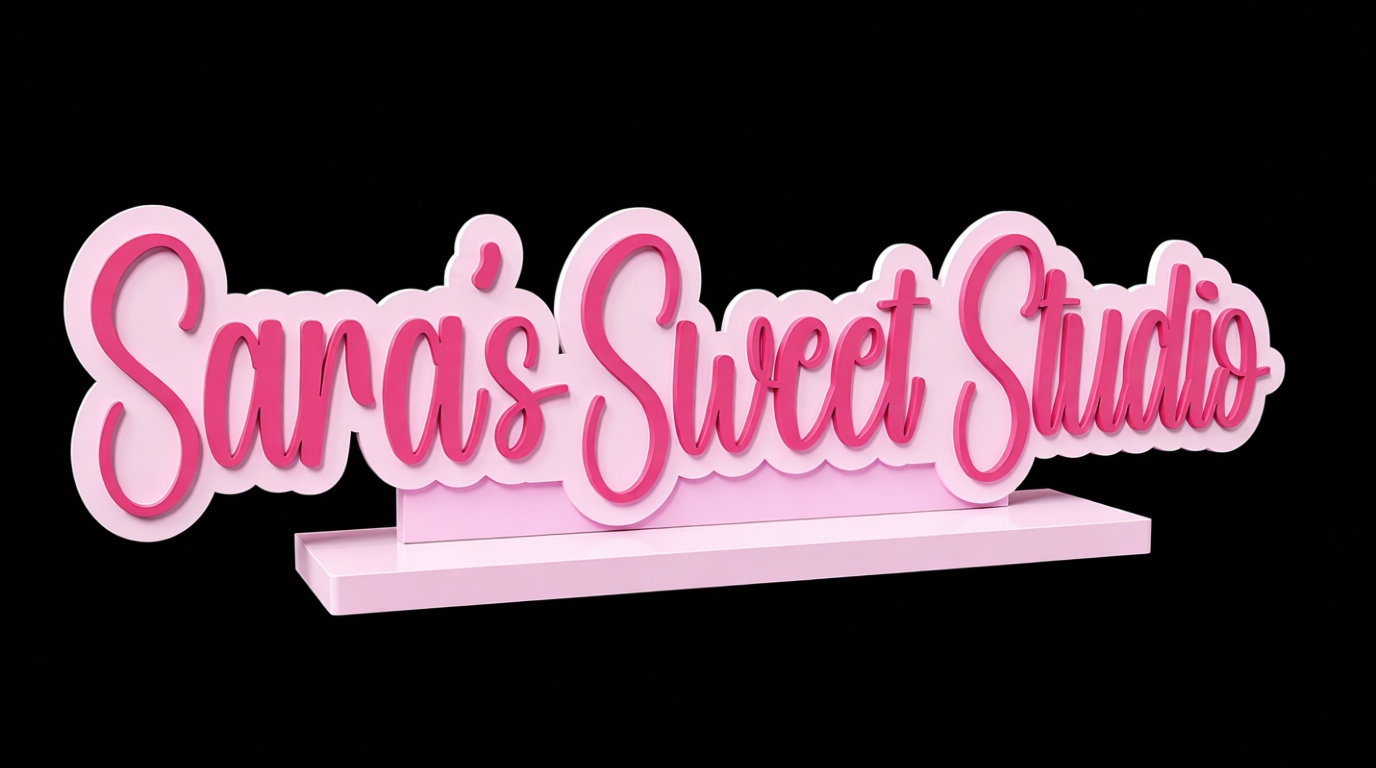 Sara's Sweet Studio Sign free 3D printable STL