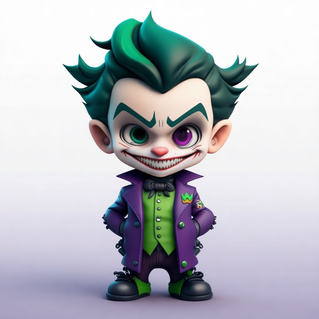 Joker Chibi Figurine free 3D printable STL