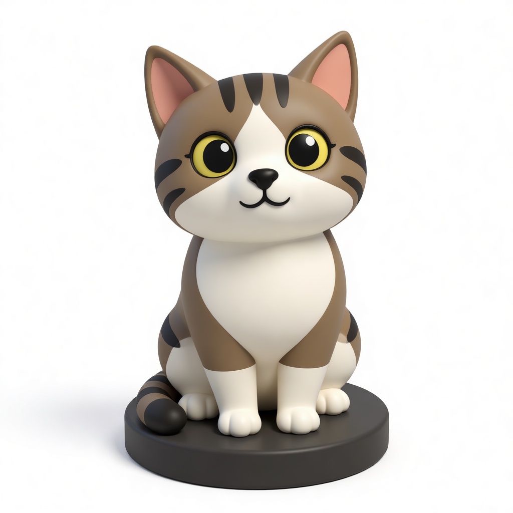 Tabby Cat Figurine free 3D printable STL